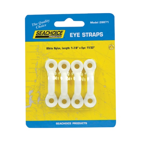 Seachoice Seachoice Polished Nylon 1-7/8 in. L X 11/32 in. W Eye Straps 4 pk 28871